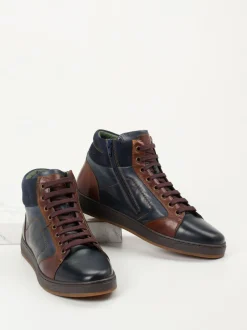 Galizio Torresi – High-Top-Sneaker aus Kalbleder blau