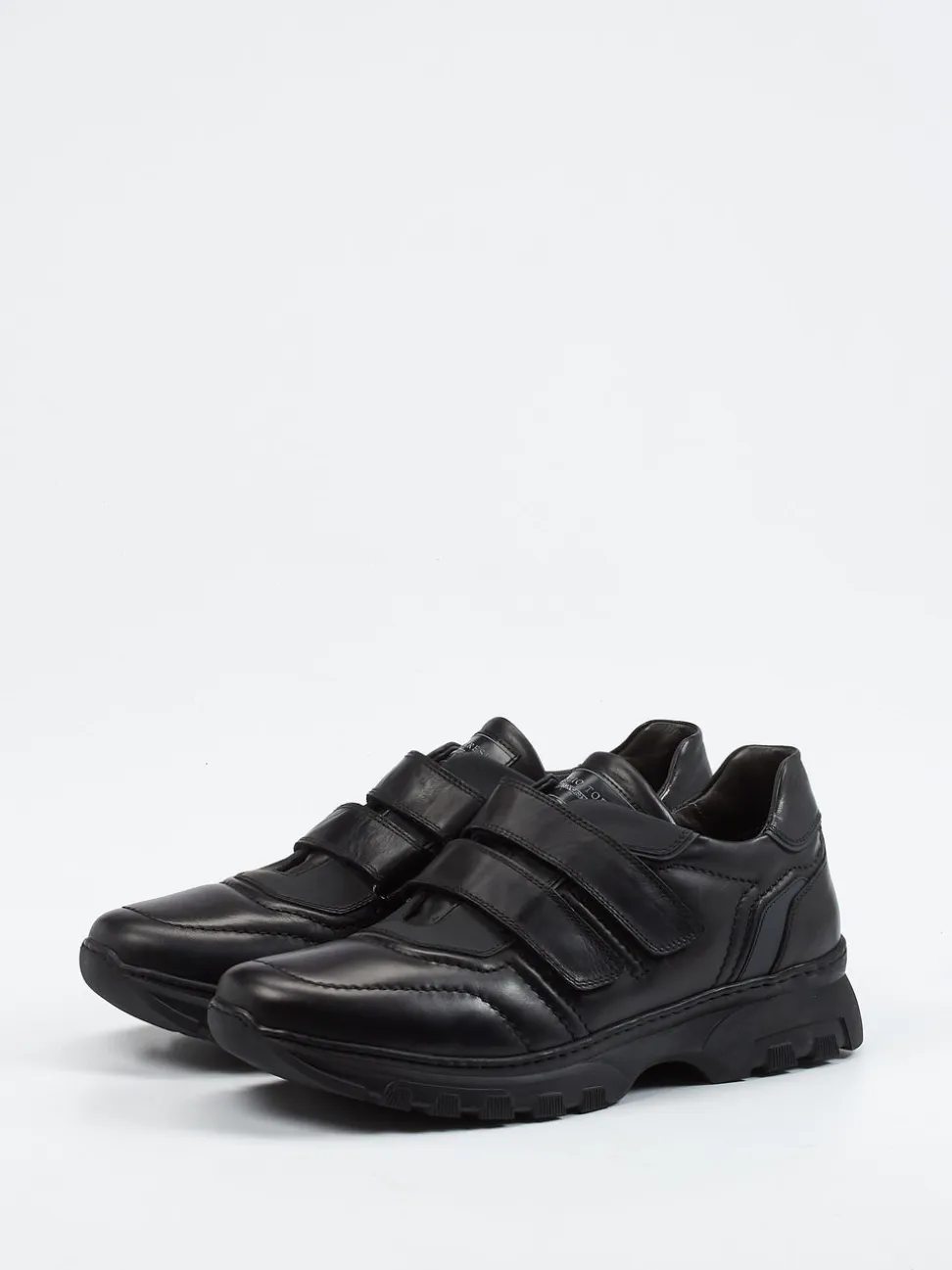 Galizio Torresi – Klett-Sneaker aus Kalbleder schwarz