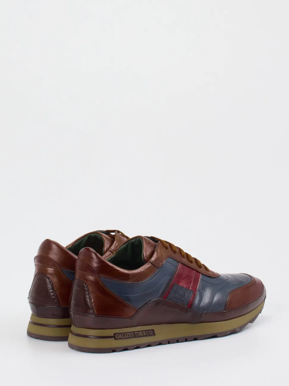 Galizio Torresi – Leder-Sneaker aus Kalbleder Blaugrau