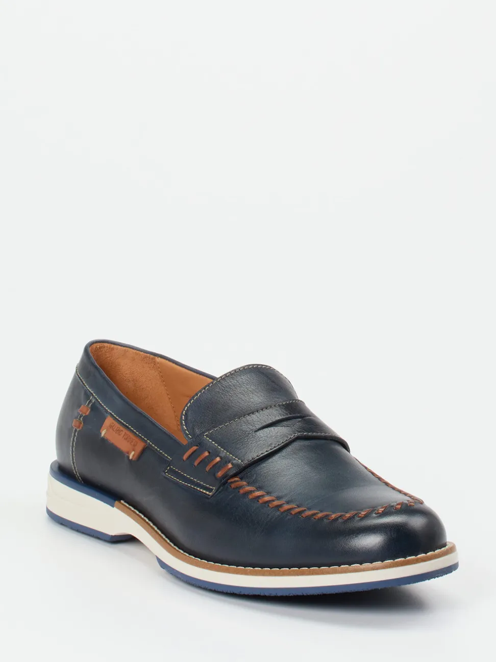 Galizio Torresi – Loafer aus Kalbleder in Dunkelblau