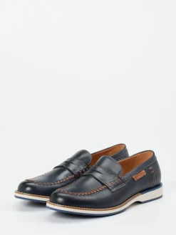 Galizio Torresi – Loafer aus Kalbleder in Dunkelblau