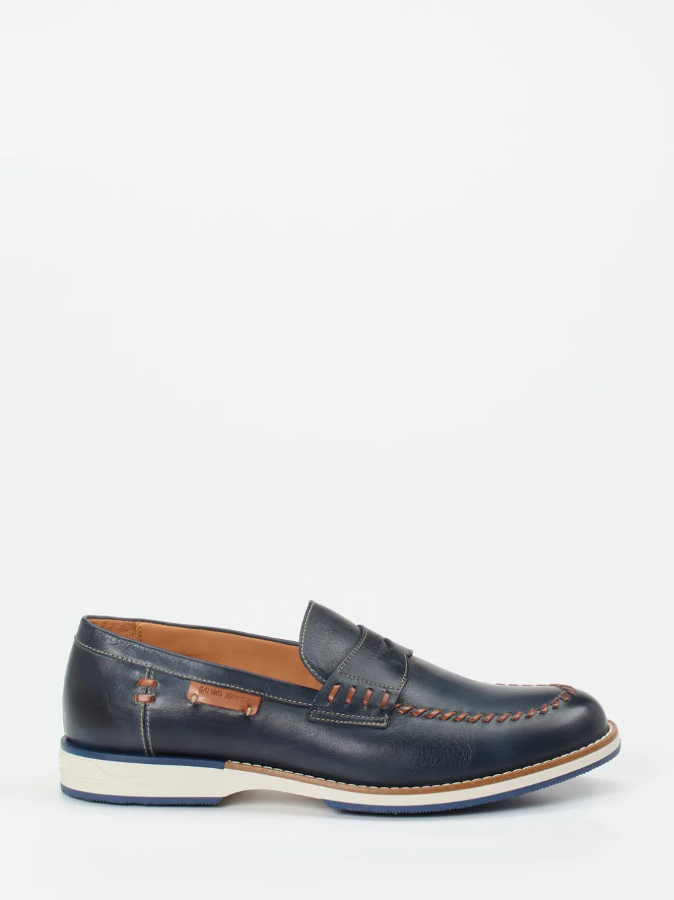 Galizio Torresi – Loafer aus Kalbleder in Dunkelblau