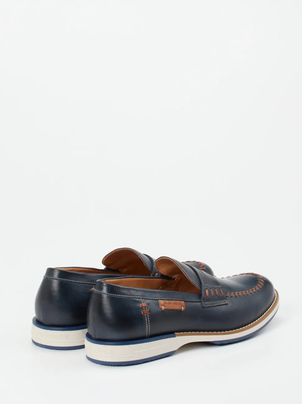 Galizio Torresi – Loafer aus Kalbleder in Dunkelblau