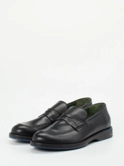 Galizio Torresi – Loafer aus Kalbleder Schwarz