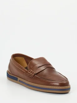 Galizio Torresi – Loafer aus Kalbleder mittelbraun