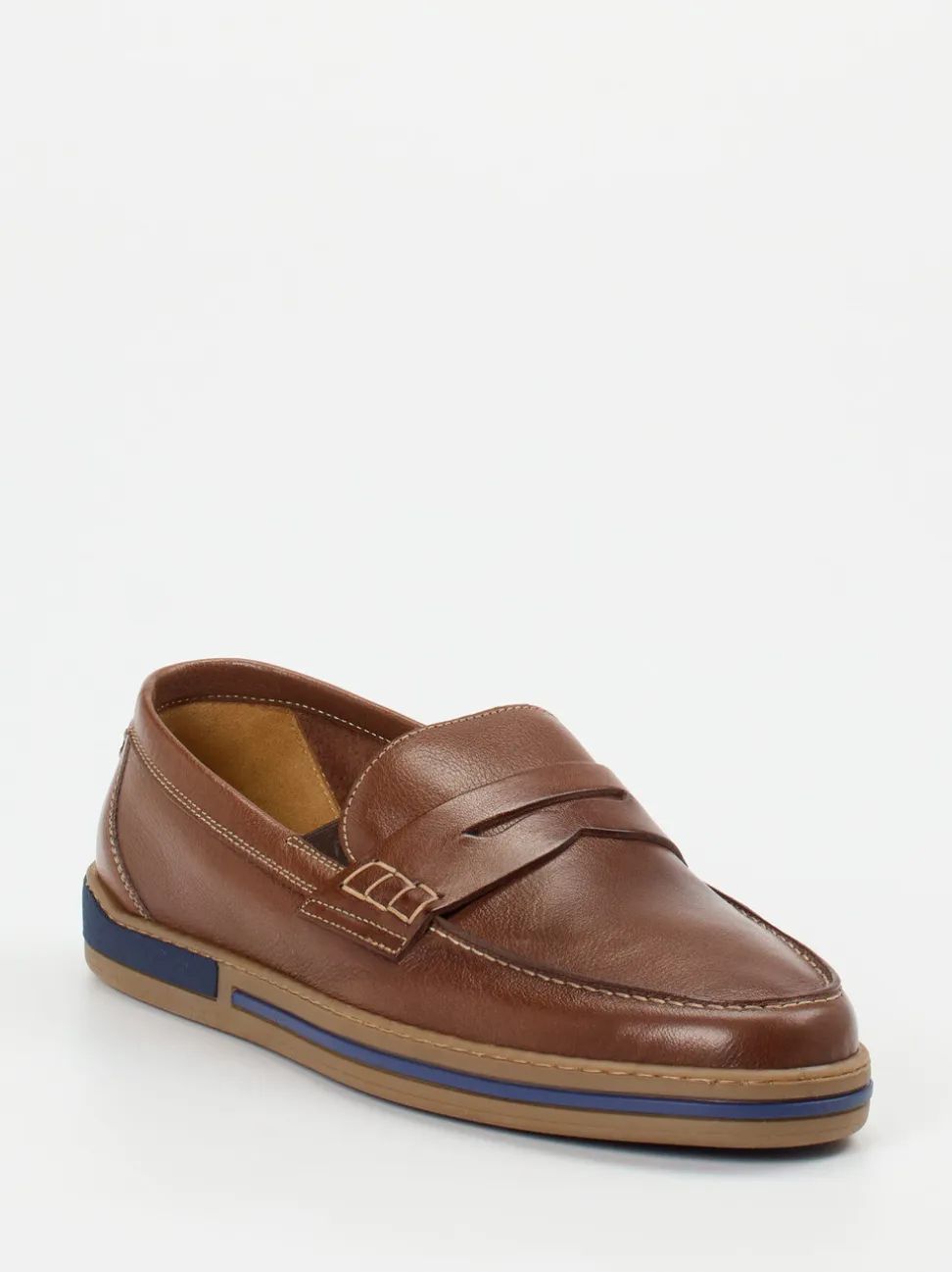 Galizio Torresi – Loafer aus Kalbleder mittelbraun