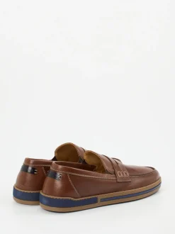 Galizio Torresi – Loafer aus Kalbleder mittelbraun