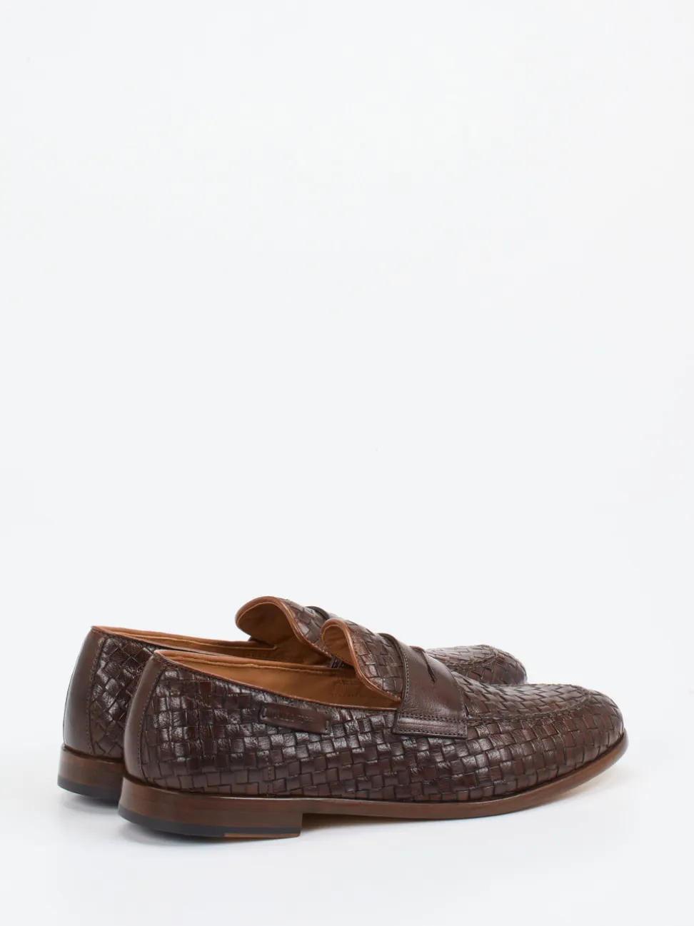 Galizio Torresi – Loafer aus Flechtleder Dunkelbraun