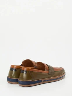 Galizio Torresi – Loafer aus Kalbleder Cognacbraun