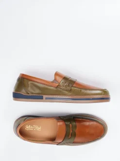 Galizio Torresi – Loafer aus Kalbleder Cognacbraun