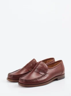 Galizio Torresi – Loafer aus Kalbleder Kastanienbraun