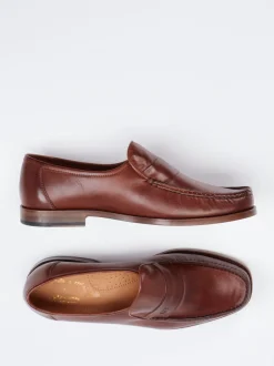 Galizio Torresi – Loafer aus Kalbleder Kastanienbraun