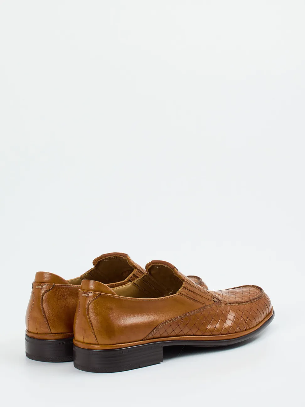 Galizio Torresi – Loafer aus geprägtem Leder Cognac