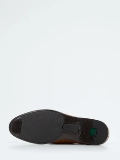 Galizio Torresi – Loafer aus geprägtem Leder Cognac