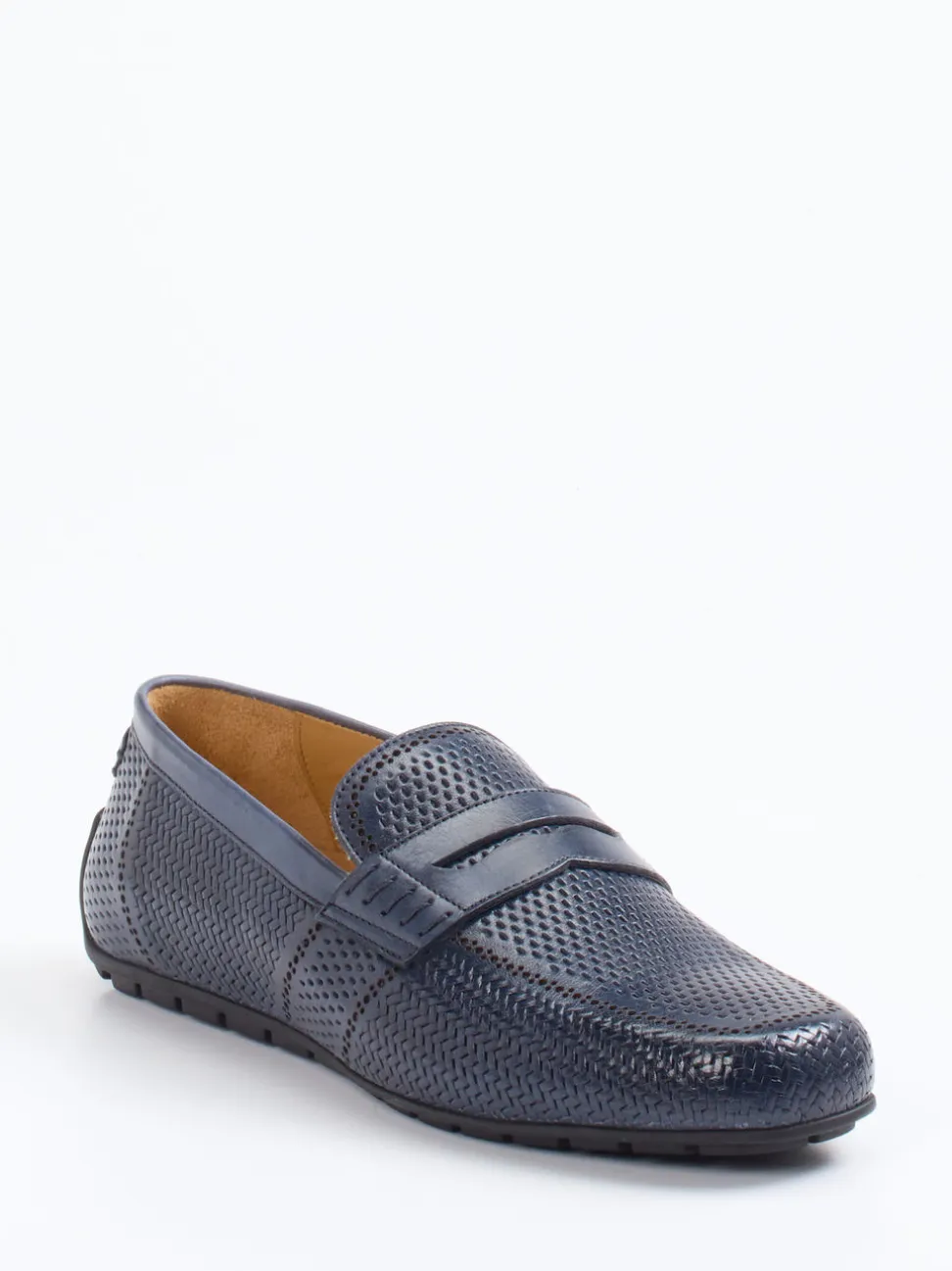 Galizio Torresi – Loafer aus Glattleder Marineblau