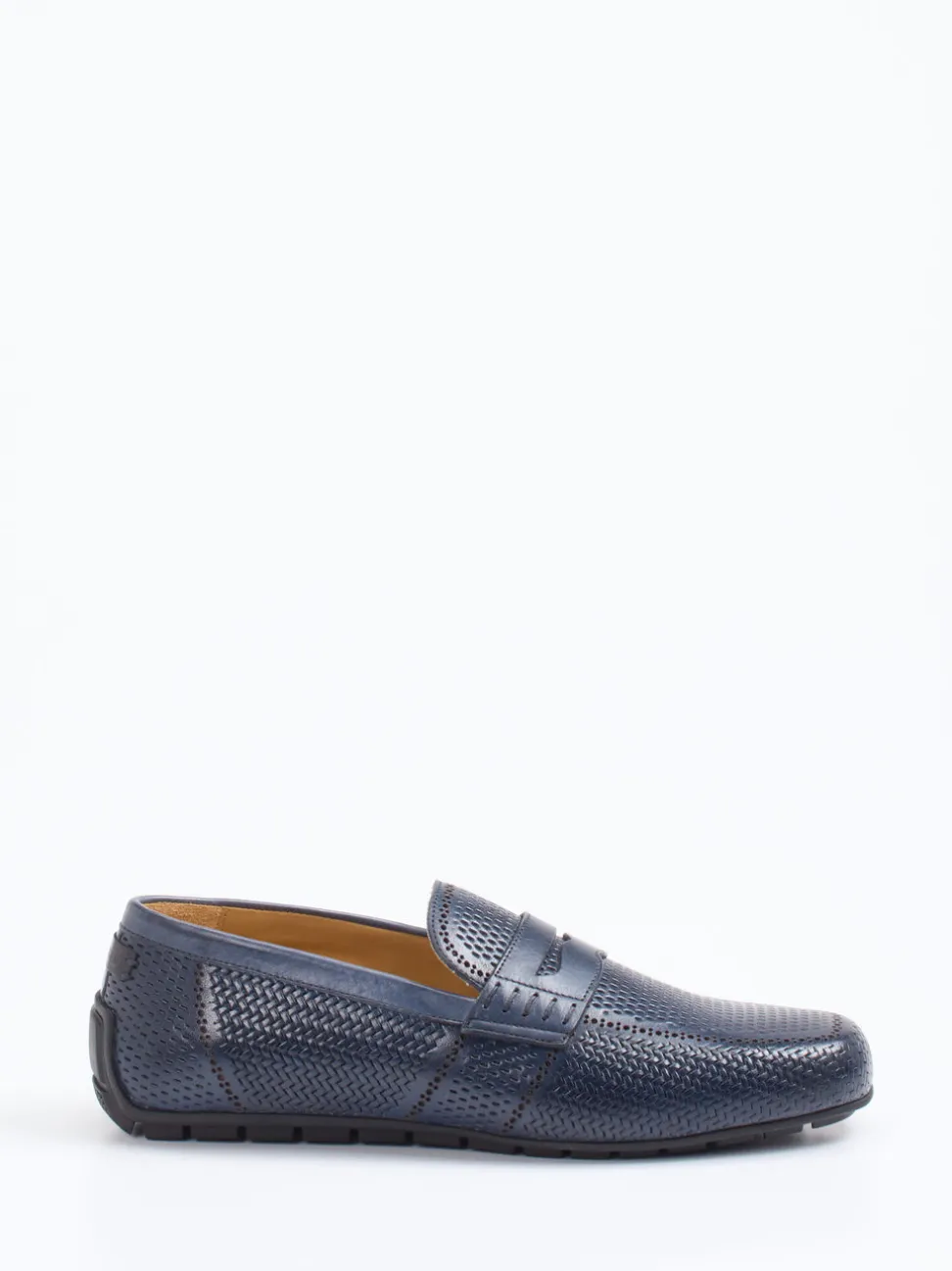 Galizio Torresi – Loafer aus Glattleder Marineblau