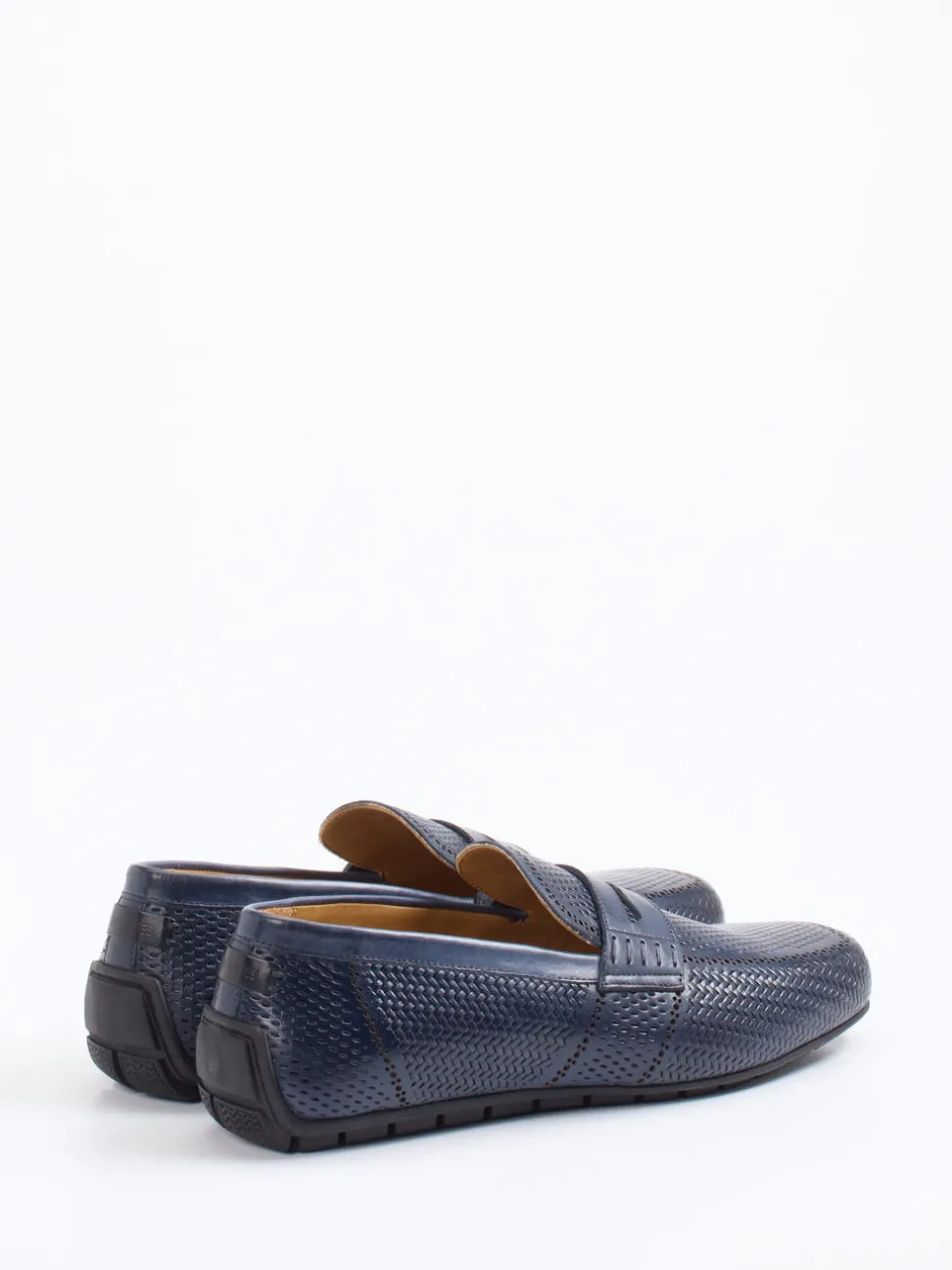 Galizio Torresi – Loafer aus Glattleder Marineblau