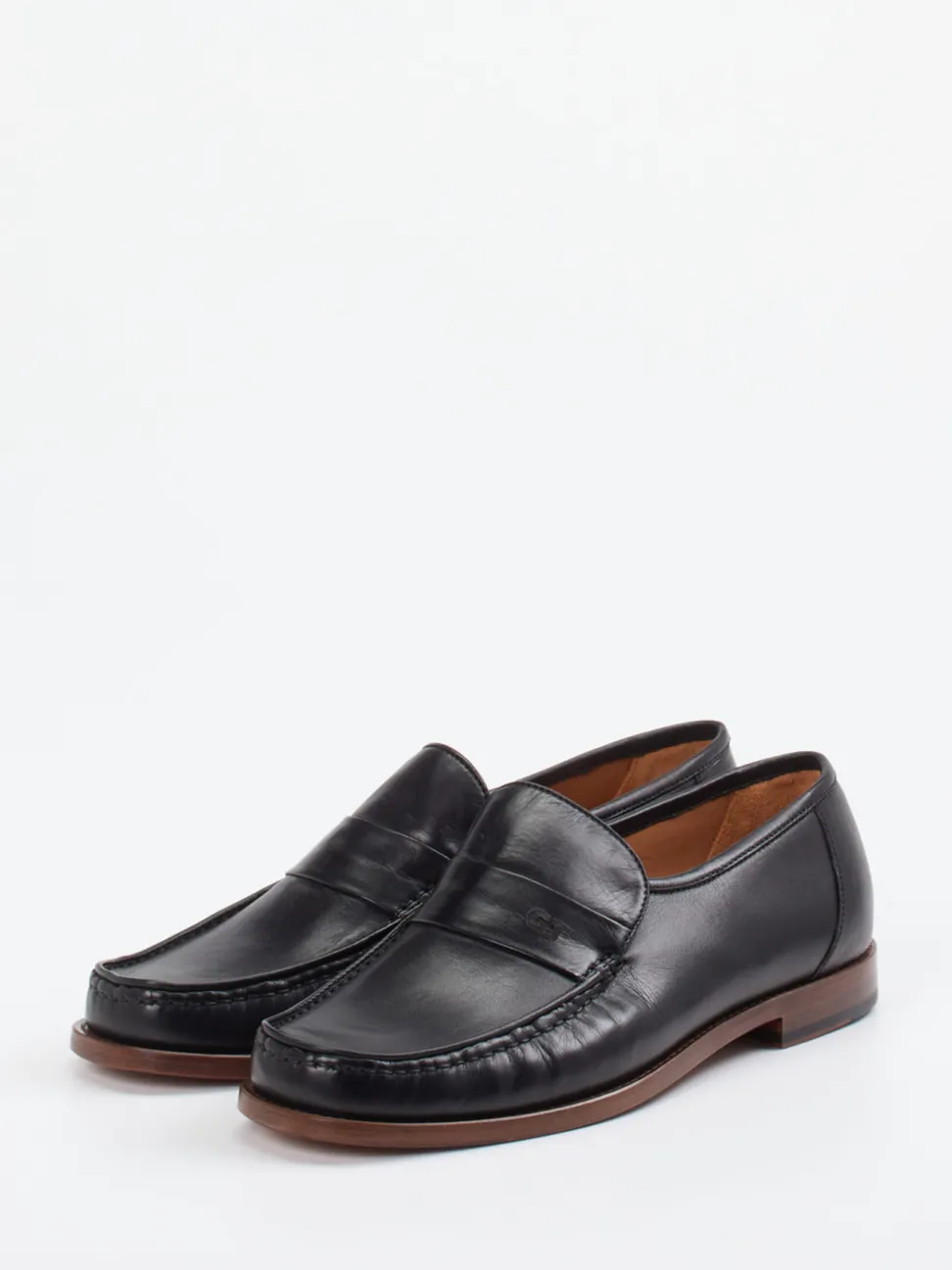 Galizio Torresi – Penny Loafer aus Leder Schwarz
