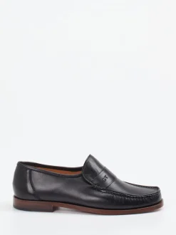 Galizio Torresi – Penny Loafer aus Leder Schwarz