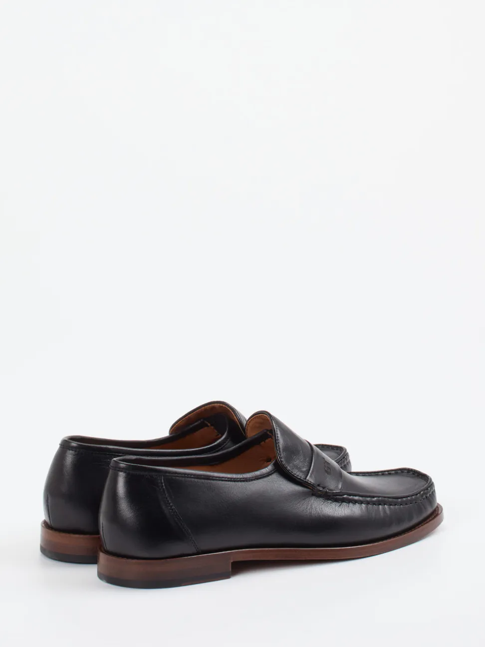 Galizio Torresi – Penny Loafer aus Leder Schwarz
