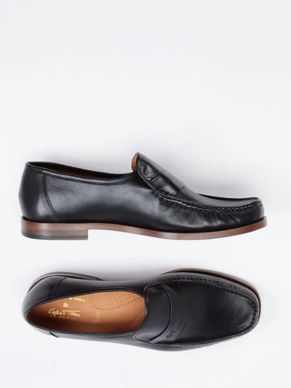 Galizio Torresi – Penny Loafer aus Leder Schwarz
