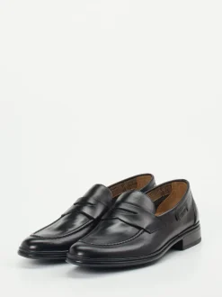 Galizio Torresi – Penny Loafer aus Kalbleder Schwarz