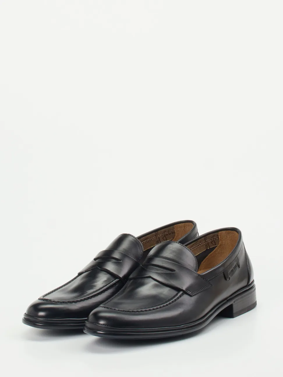 Galizio Torresi – Penny Loafer aus Kalbleder Schwarz
