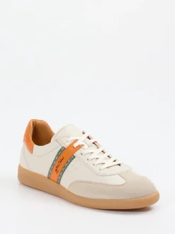 Galizio Torresi – Retro-Sneaker aus Leder cremeweiß