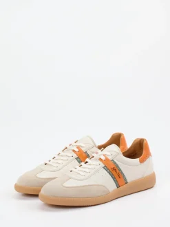 Galizio Torresi – Retro-Sneaker aus Leder cremeweiß