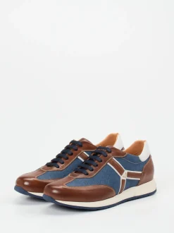 Galizio Torresi – Retro-Sneaker aus Kalbleder und Canvas