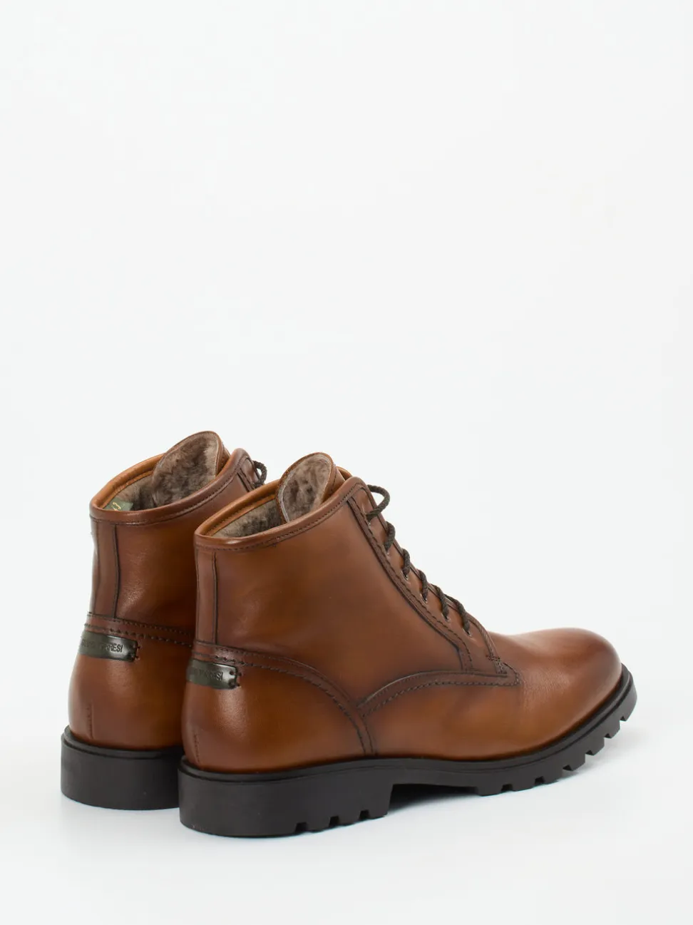 Galizio Torresi – Schnürboots aus Kalbleder cognacbraun