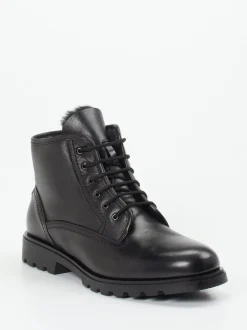 Galizio Torresi – Schnürstiefeletten aus Kalbleder schwarz