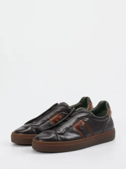 Galizio Torresi – Slip-On Sneaker aus Kalbleder Braun