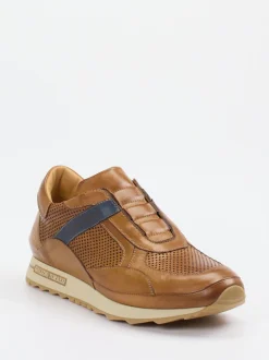Galizio Torresi – Slip-On Sneaker aus Kalbleder Cognac