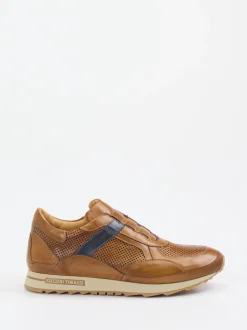 Galizio Torresi – Slip-On Sneaker aus Kalbleder Cognac