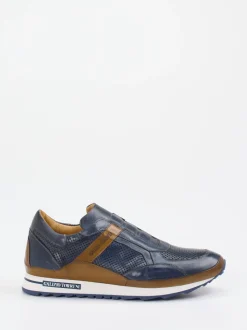 Galizio Torresi – Slip-On Sneaker aus Kalbleder Dunkelblau