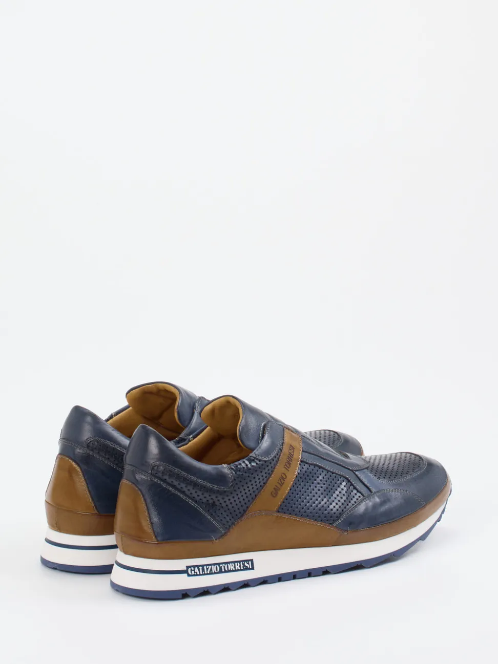 Galizio Torresi – Slip-On Sneaker aus Kalbleder Dunkelblau