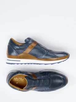 Galizio Torresi – Slip-On Sneaker aus Kalbleder Dunkelblau