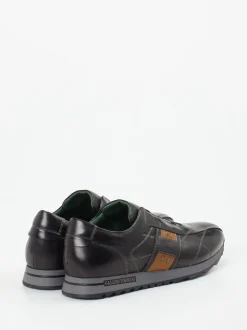 Galizio Torresi – Slip-On Sneaker aus Kalbleder Schwarz