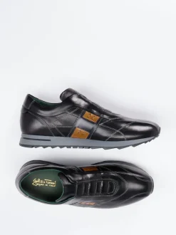 Galizio Torresi – Slip-On Sneaker aus Kalbleder Schwarz