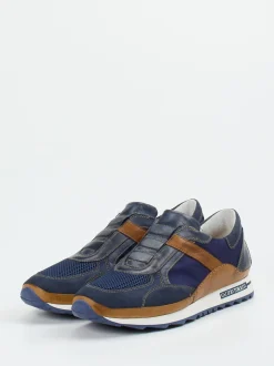 Galizio Torresi – Slip-On Sneaker aus Veloursleder blau