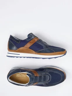 Galizio Torresi – Slip-On Sneaker aus Veloursleder blau
