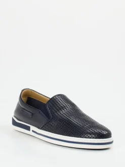 Galizio Torresi – Slip-On Sneaker aus Kalbleder Dunkelblau