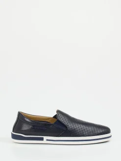 Galizio Torresi – Slip-On Sneaker aus Kalbleder Dunkelblau
