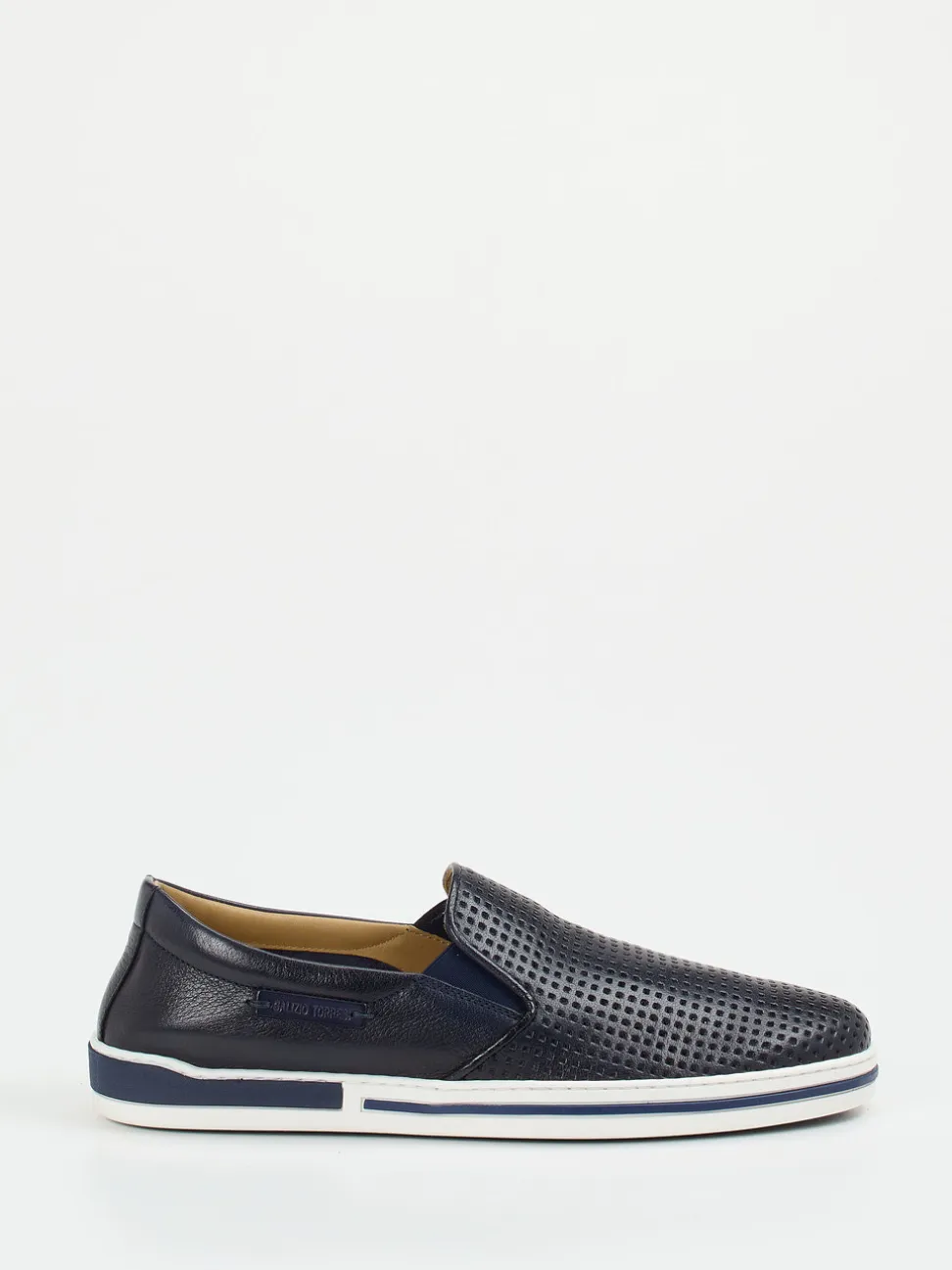 Galizio Torresi – Slip-On Sneaker aus Kalbleder Dunkelblau