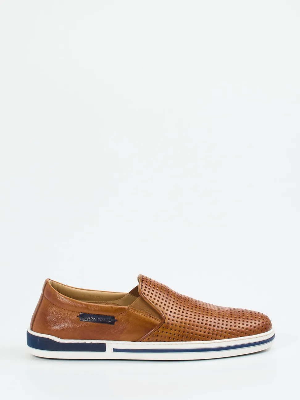 Galizio Torresi – Slip-On Sneaker aus Glattleder cognac