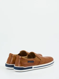 Galizio Torresi – Slip-On Sneaker aus Glattleder cognac