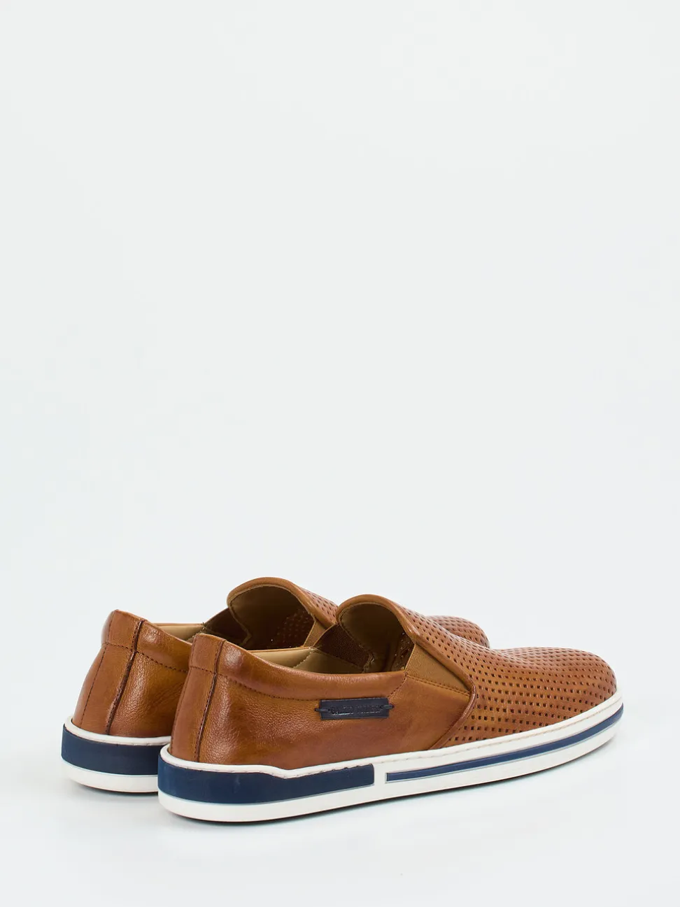 Galizio Torresi – Slip-On Sneaker aus Glattleder cognac