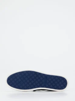 Galizio Torresi – Slip-On Sneaker aus Textil und Leder blau