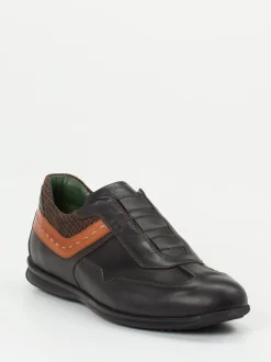 Galizio Torresi – Slip-On Sneaker aus Kalbleder dunkelbraun